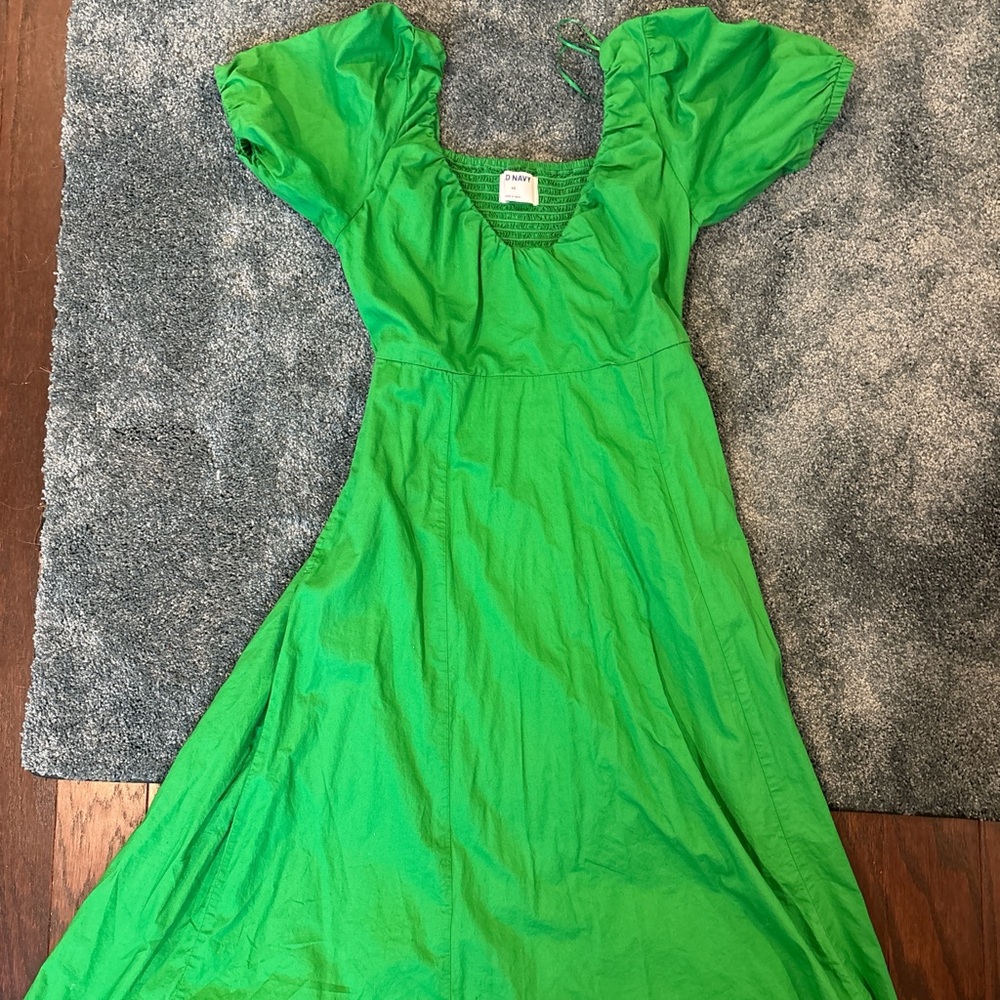 Old Navy Puff Sleeve Midi Swing Dress